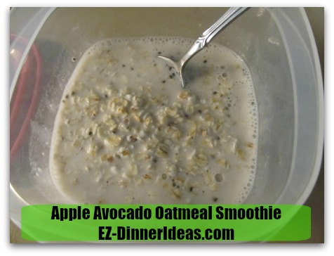 Avocado Smoothie Recipe with Apple Oatmeal